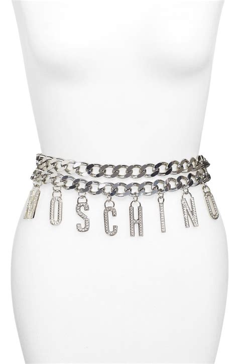 moschino chain belt